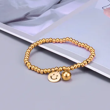 2020 Fashion Gold Plated Smiling Face Pendant Bracelet Popular Woman girl Stainless Steel Jewelry Accessories Free Shipping
2020 Fashion Gold Plated Smiling Face Pendant Bracelet Popular Woman girl Stainless Steel Jewelry Accessories Free Shipping
