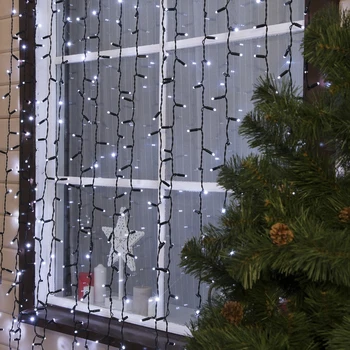 Garland "Curtain" 2 x 9 m, IP65, UMC, dark thread, 1800 LED, white glow, white flicker, 220 V
Garland "Curtain" 2 x 9 m, IP65, UMC, dark thread, 1800 LED, white glow, white flicker, 220 V