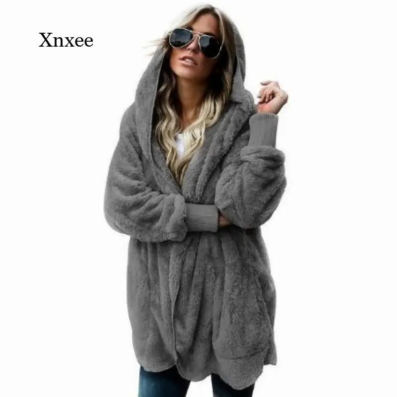 Warm Soft Faux Fur Hoodie Coat Women Autumn Winter Long Fur Jacket Outwear Plush Overcoat Pocket Buttonless Cardigan Clothing
Warm Soft Faux Fur Hoodie Coat Women Autumn Winter Long Fur Jacket Outwear Plush Overcoat Pocket Buttonless Cardigan Clothing