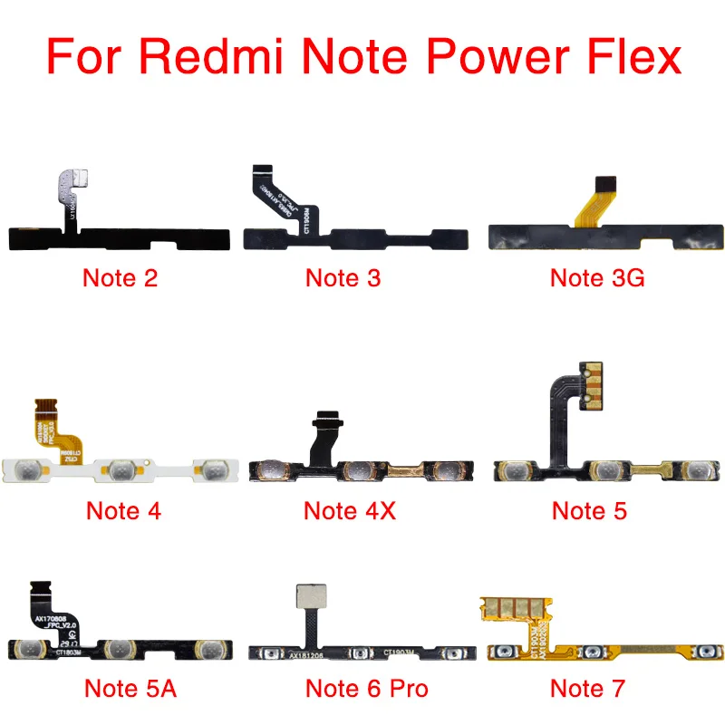 1pcs New Power Control Switch Flex Cable For Xiaomi Redmi Note 2 3 3G 4 4X 5 6 7 Pro Volume Up/Down Button Repair Parts
1pcs New Power Control Switch Flex Cable For Xiaomi Redmi Note 2 3 3G 4 4X 5 6 7 Pro Volume Up/Down Button Repair Parts