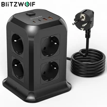 BlitzWolf BW-PC3 2500W 8-Port Power Strip Socket USB Charger With 8 Outlets 4 USB Ports EU Plug Extension Socket with 2M Cable
BlitzWolf BW-PC3 2500W 8-Port Power Strip Socket USB Charger With 8 Outlets 4 USB Ports EU Plug Extension Socket with 2M Cable