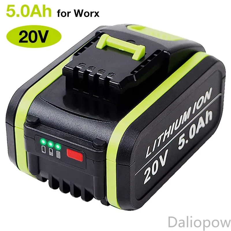 Литий-ионная сменная батарея 5 0 Ач 20 в для Worx WA3551 WA3551.1 WA3553 WA3641 WG629E WG546E WU268