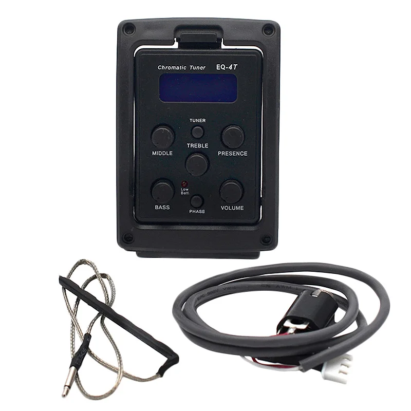 EQ-4T 4 Band Pickup EQ Preamp with Tuner for Acoustic Guitar with LCD Tuner and Volume Control Electric Guitar Preamplifier
EQ-4T 4 Band Pickup EQ Preamp with Tuner for Acoustic Guitar with LCD Tuner and Volume Control Electric Guitar Preamplifier
