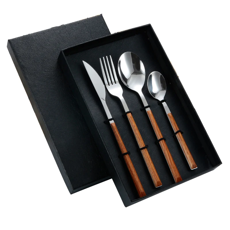 Luxury Utensils Cutlery Set Stainless Steel Dinnerware Imitation Wood Handle Home Restaurant Tableware Knife Fork Spoon Flatware
Luxury Utensils Cutlery Set Stainless Steel Dinnerware Imitation Wood Handle Home Restaurant Tableware Knife Fork Spoon Flatware