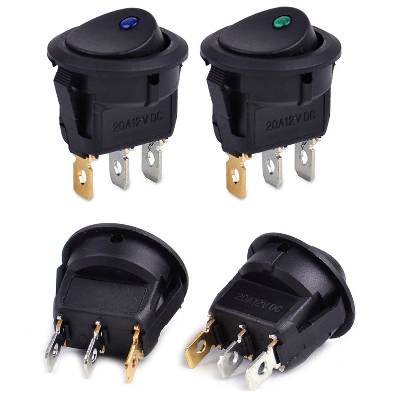 4pcs DC12V Waterproof ON/OFF Automotive Round Rocker Dot LED Light Toggle Switches Suitable For Car Flashing/ Chassis/dome Lamps
4pcs DC12V Waterproof ON/OFF Automotive Round Rocker Dot LED Light Toggle Switches Suitable For Car Flashing/ Chassis/dome Lamps