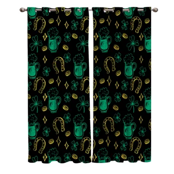 St.Patrick'S Day Theme Beer Horseshoe Gold Coin Element Pattern Blackout Window Curtains Living Room Curtain Kitchen
St.Patrick'S Day Theme Beer Horseshoe Gold Coin Element Pattern Blackout Window Curtains Living Room Curtain Kitchen