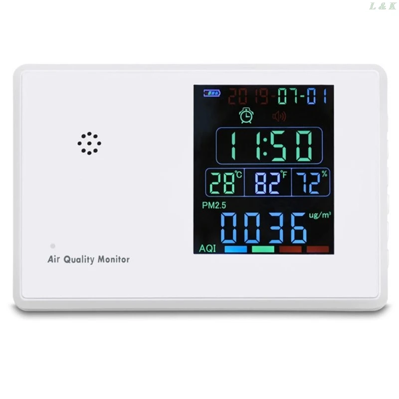 Air Quality Monitor PM2.5 CO2 HCHO TVOC CO2 AQI Detector Gas Analyzer with Clock U50A
Air Quality Monitor PM2.5 CO2 HCHO TVOC CO2 AQI Detector Gas Analyzer with Clock U50A