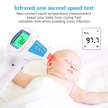 Baby LCD Digital Non-contact IR Infrared Thermometer Forehead Body Temperature Measurement Tool Adult Body Fever Children*p 
Baby LCD Digital Non-contact IR Infrared Thermometer Forehead Body Temperature Measurement Tool Adult Body Fever Children*p