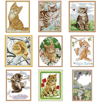 Cute Cat Series Animal Pattern DMC Cross Stitch Set Canvas Fabric 14CT 11CT Chinese Cross Stitch Kit DIY Needlework Embroidery
Cute Cat Series Animal Pattern DMC Cross Stitch Set Canvas Fabric 14CT 11CT Chinese Cross Stitch Kit DIY Needlework Embroidery