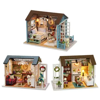 DIY Cottage Handmade Assembled Wooden Miniature Dollhouse Toys for Children
DIY Cottage Handmade Assembled Wooden Miniature Dollhouse Toys for Children