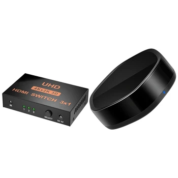 1 Set 4K Video HDMI Switch Switcher with IR Remote Control & 1 Set IR Infrared Smart Remote Control Hub WIFI Controller
1 Set 4K Video HDMI Switch Switcher with IR Remote Control & 1 Set IR Infrared Smart Remote Control Hub WIFI Controller