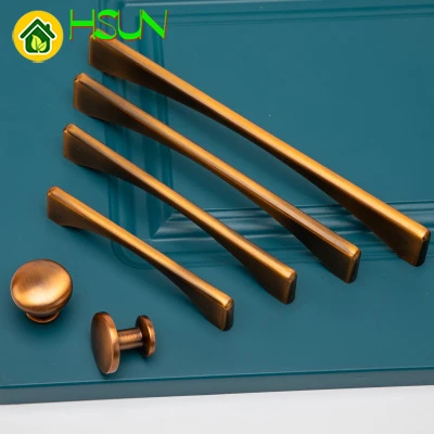 

European Style Coffee Brass Drawer Wardrobe Handle Cabinet Door Cabinet Invisible Door Handle Modern Simple Single Hole