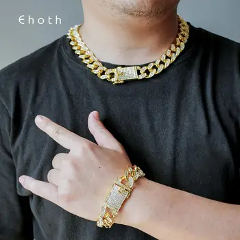 Mens 20mm Heavy Iced Out Miami Cuban Link Chain CZ Rapper Crystal Necklace Choker Bling Hip hop Jewelry Gold Silver Color Chains
Mens 20mm Heavy Iced Out Miami Cuban Link Chain CZ Rapper Crystal Necklace Choker Bling Hip hop Jewelry Gold Silver Color Chains