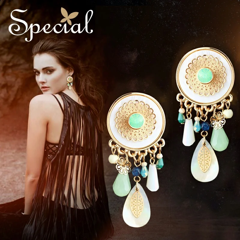Special New Fashion Dangle Earrings Gold-plated Ear Clips Natural Stone Sea Shell Charm Jewelry Gifts for Women EJ160330
Special New Fashion Dangle Earrings Gold-plated Ear Clips Natural Stone Sea Shell Charm Jewelry Gifts for Women EJ160330
