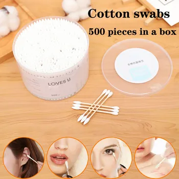 Natural 500 PCS Cotton Swab Double Head Makeup Wood Sticks Cotton Buds Tip for Medical Sticks Nose Ears Clean Health Care Tool
Natural 500 PCS Cotton Swab Double Head Makeup Wood Sticks Cotton Buds Tip for Medical Sticks Nose Ears Clean Health Care Tool