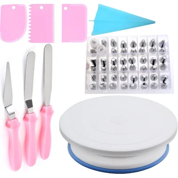 Cake Decorating Tools Set Plastic Cake Stand Turntable Rotating Rack 48 Pastry Icing Piping Nozzles Set Dough Knife Baking Tools
Cake Decorating Tools Set Plastic Cake Stand Turntable Rotating Rack 48 Pastry Icing Piping Nozzles Set Dough Knife Baking Tools