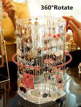 Rotation Jewelry Display Stand Holder Lady Necklace Stud Earrings Display Stand Hole Showcase Jewelry Organizer Accessories
Rotation Jewelry Display Stand Holder Lady Necklace Stud Earrings Display Stand Hole Showcase Jewelry Organizer Accessories