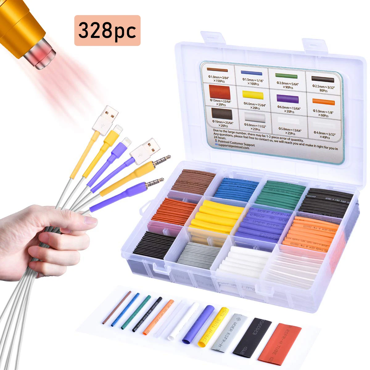 Pointool Set Polyolefin Shrinking Assorted Heat Shrink Tube Wire Cable Insulated Sleeving Tubing Set Polyolefin Fishing Rod Grip
Pointool Set Polyolefin Shrinking Assorted Heat Shrink Tube Wire Cable Insulated Sleeving Tubing Set Polyolefin Fishing Rod Grip