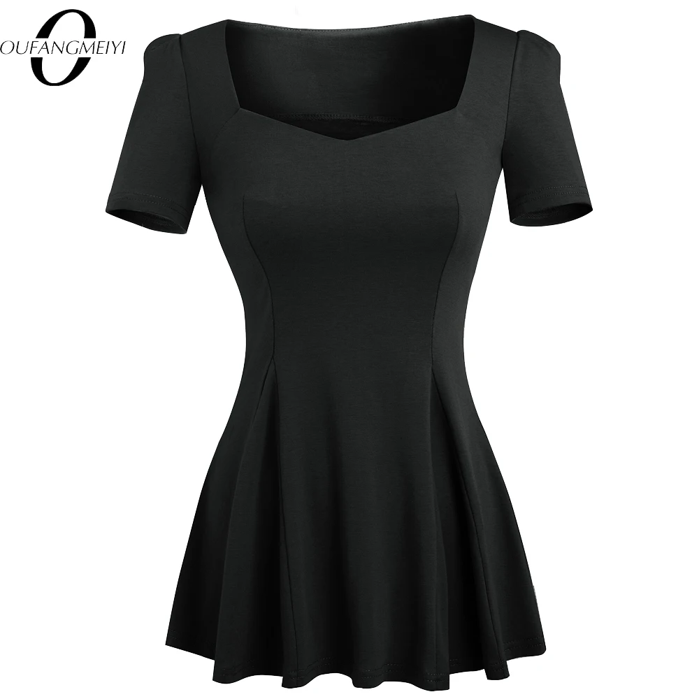 New Fashion Women Elegant Short Sleeve Square Collar Ruffles Tops Causal Solid Color Knitted Shirt EB505
New Fashion Women Elegant Short Sleeve Square Collar Ruffles Tops Causal Solid Color Knitted Shirt EB505