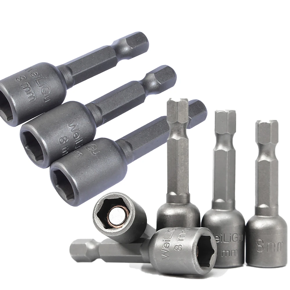 5/10pcs Magnetic Screwdrive Hex Nuts Driver Power Socket Wrench 1/4" Shank Impact Drill Bit 8 x 42/45/48mm For Color Steel Plate
5/10pcs Magnetic Screwdrive Hex Nuts Driver Power Socket Wrench 1/4" Shank Impact Drill Bit 8 x 42/45/48mm For Color Steel Plate