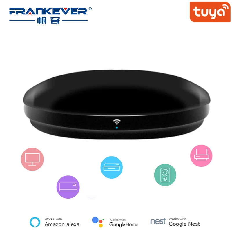FrankEver Smart IR Remote Control WiFi IR Blaster Controller Universal Repeater Hub Work with Alexa Tuya APP Smart Household
FrankEver Smart IR Remote Control WiFi IR Blaster Controller Universal Repeater Hub Work with Alexa Tuya APP Smart Household
