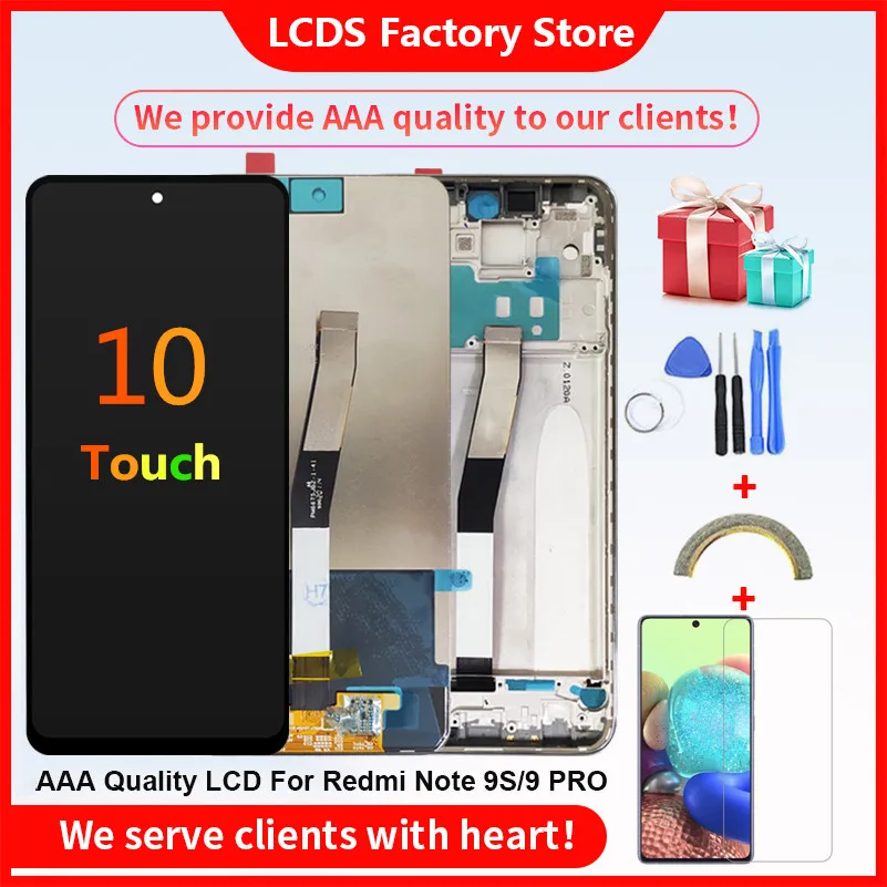 ААА + Оригинальный ЖК экран для Xiaomi Redmi Note 9S дисплей 9 PRO 10 сенсорный экран|Экраны