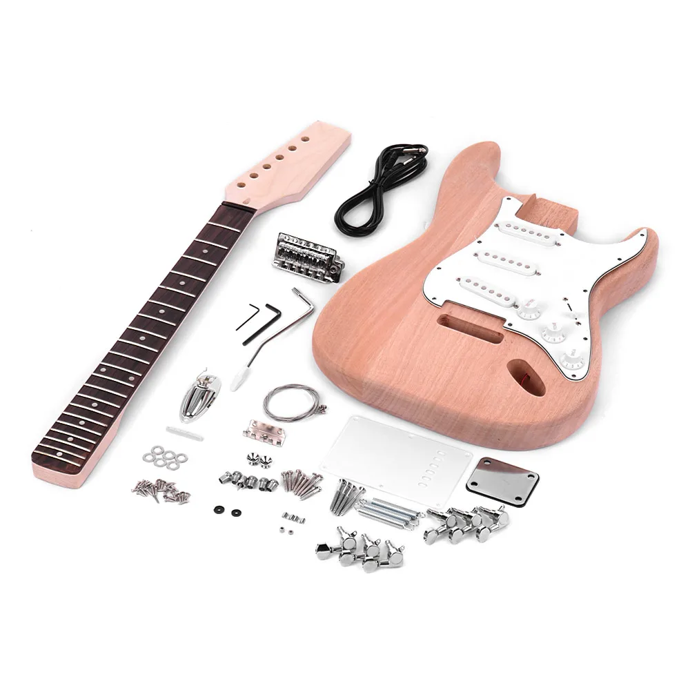 Muslady ST Style Unfinished DIY Electric Guitar Kit Mahogany Body Maple Guitar Neck Rosewood Fingerboard
Muslady ST Style Unfinished DIY Electric Guitar Kit Mahogany Body Maple Guitar Neck Rosewood Fingerboard