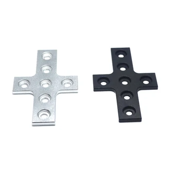 Silver / Black 7 hole X shape joining plate for 2020 aluminum profile 
Silver / Black 7 hole X shape joining plate for 2020 aluminum profile