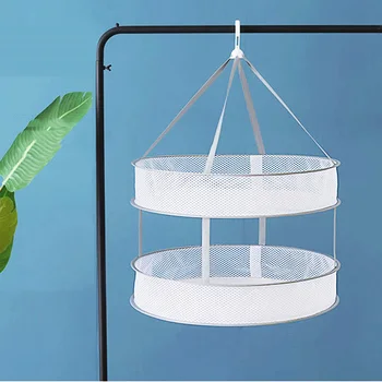 Honeycoms Net Clothes Basket Foldable Round Cloth Drying Net Drying Rack Basket Windproof Hanging Laundry Dryer Mesh Basket 1PC 
Honeycoms Net Clothes Basket Foldable Round Cloth Drying Net Drying Rack Basket Windproof Hanging Laundry Dryer Mesh Basket 1PC