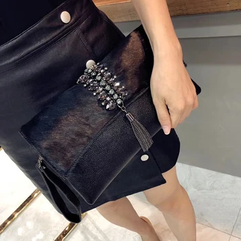 Fashion horse hair Evening Bags Women Diamonds Envelope luxury bag Soft PU shoulder bag Envelope Purse Lady Party Shoulder Bag 
Fashion horse hair Evening Bags Women Diamonds Envelope luxury bag Soft PU shoulder bag Envelope Purse Lady Party Shoulder Bag