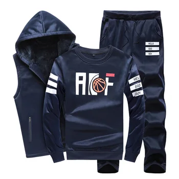 Season Men Printing Plus Velvet Sweater Waistcoat Three-piece Set Big Code Leisure Sports Suit
Season Men Printing Plus Velvet Sweater Waistcoat Three-piece Set Big Code Leisure Sports Suit