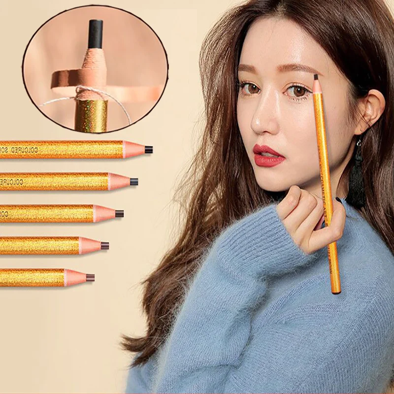 1PCS Makeup Golden Eyebrow Pencil for eyeshadowNatural Long-Lasting Tattoo Eyebrows Waterproof Eyebrow Makeup Set Beauty Tools
1PCS Makeup Golden Eyebrow Pencil for eyeshadowNatural Long-Lasting Tattoo Eyebrows Waterproof Eyebrow Makeup Set Beauty Tools