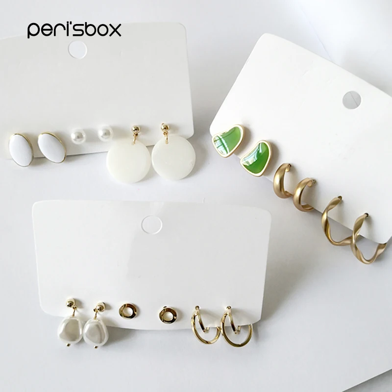 Peri'sBox 3 Pairs/Set Gold Stud Earrings Round Circle Geometric Earrings for Women Stylish Irregular Earrings Wholesale 9 Design
Peri'sBox 3 Pairs/Set Gold Stud Earrings Round Circle Geometric Earrings for Women Stylish Irregular Earrings Wholesale 9 Design