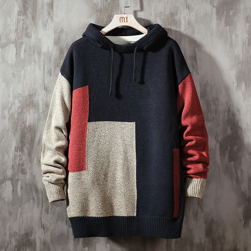 2020 Autumn Japanese Hooded Print Geometric Pattern Pullover Temperament Casual Large Size Trend Men's Sweaters Mens Homme
2020 Autumn Japanese Hooded Print Geometric Pattern Pullover Temperament Casual Large Size Trend Men's Sweaters Mens Homme