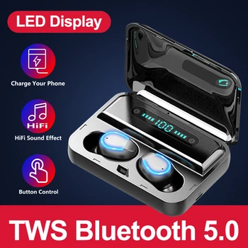 Bluetooth Wireless Earphone TWS Headphones 9D HIFI Sound Sports Running Headset Button control TWS LED Display F9-5 Earphones
Bluetooth Wireless Earphone TWS Headphones 9D HIFI Sound Sports Running Headset Button control TWS LED Display F9-5 Earphones