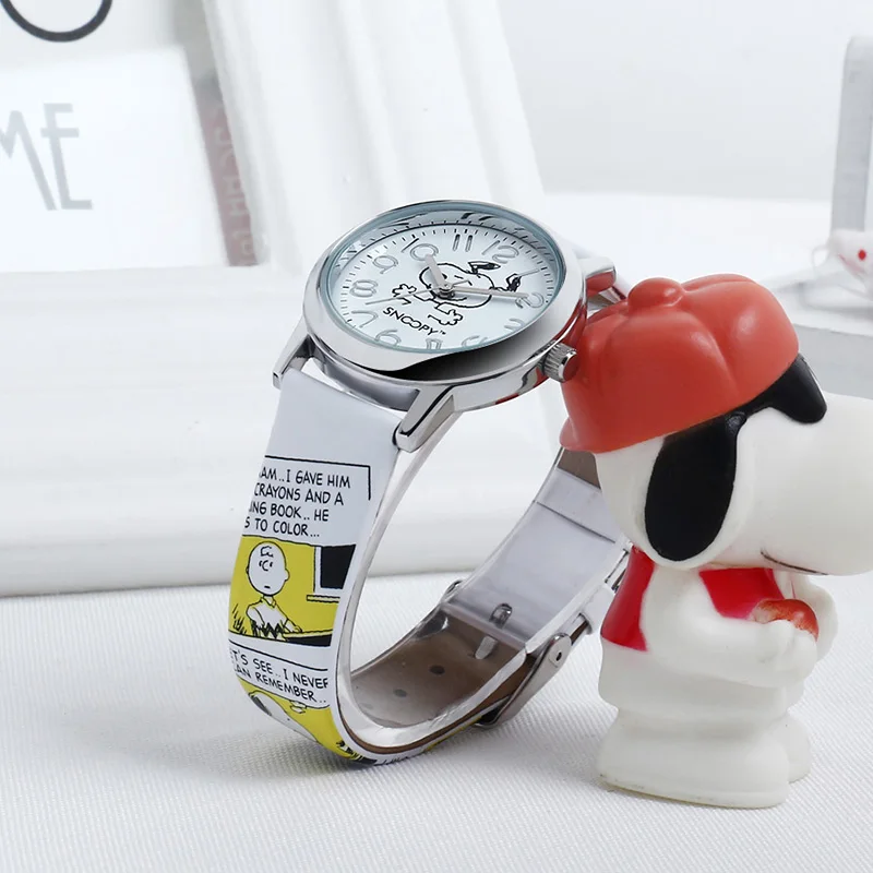 Часы Snoopy классические комиксные Женские кварцевые наручные часы мужские