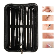 7 個にきび除去ツール黒スポット針毛穴クレンザー Vacum 面皰にきびブレミッシュ抽出美容にきびリムーバーツール(China)