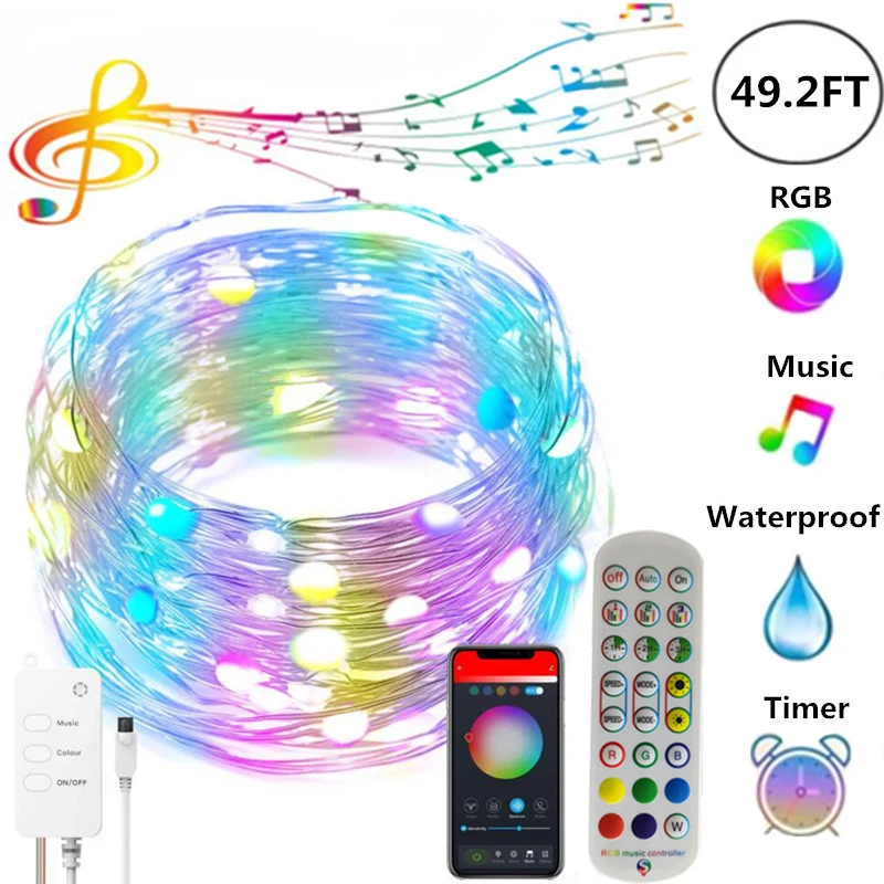Christmas RGB Led Strip Bluetooth Personalized USB Light Strips Sound Customized App Remote Control Timer Decor For Xmas Lights
Christmas RGB Led Strip Bluetooth Personalized USB Light Strips Sound Customized App Remote Control Timer Decor For Xmas Lights