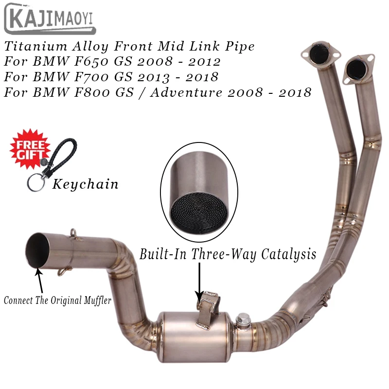 For BMW F650GS F700GS F800GS ADV 2008 - 2018 Motorcycle Exhaust System Escape Modify Titanium Alloy Connect Front Mid Link Pipe
For BMW F650GS F700GS F800GS ADV 2008 - 2018 Motorcycle Exhaust System Escape Modify Titanium Alloy Connect Front Mid Link Pipe