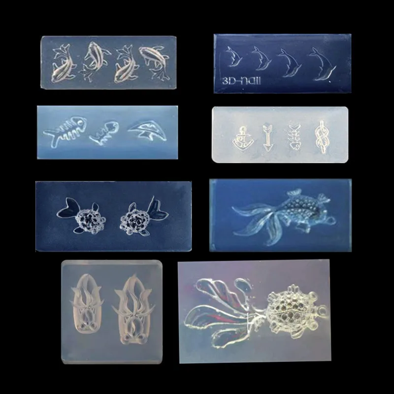 3D Carving Silicone Nail Mold Template Stamping Nail Fish Design DIY UV Gel Acrylic Crystal
3D Carving Silicone Nail Mold Template Stamping Nail Fish Design DIY UV Gel Acrylic Crystal