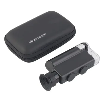 Mini portable Microscope Pocket 200X~240X Handheld LED Lamp Light Loupe Zoom Magnifier Magnifying Glass Pocket Lens
Mini portable Microscope Pocket 200X~240X Handheld LED Lamp Light Loupe Zoom Magnifier Magnifying Glass Pocket Lens