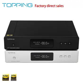 Topping D70 2 * AK4497 USB DAC DSD512 32bit / 768 kHZ AK4118 USB DAC XMOS Desktop Decoder Support USB / Optical / Coaxial / ISS
Topping D70 2 * AK4497 USB DAC DSD512 32bit / 768 kHZ AK4118 USB DAC XMOS Desktop Decoder Support USB / Optical / Coaxial / ISS