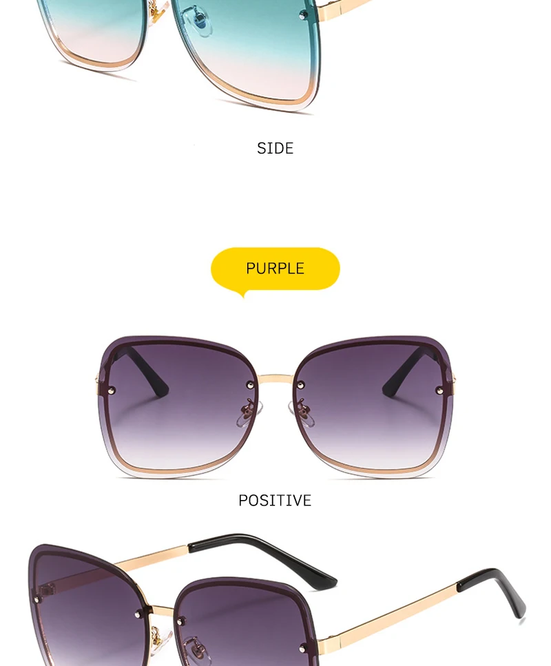 Square Rimless Sunglasses Women 2019 Summer Red Glasses Fashion Luxury Brand Sunglasses For Men UV400 Square Rimless Sunglasses Women 2019 Summer Red Glasses Fashion Luxury Brand Sunglasses For Men UV400