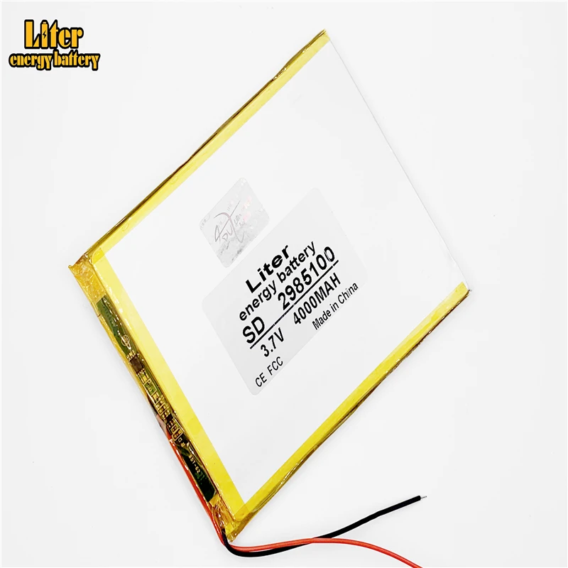 Polymer lithium ion battery 4000MAH 3.7 V 2985100 quality certification rechargeable | Электроника