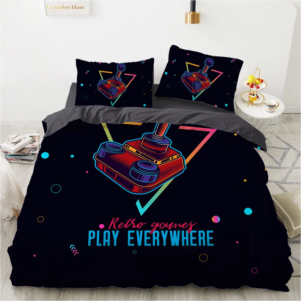 

bedding set duvet cover 240x220 bed linen euro For home gamer 3d bedclothes Queen King Single Full Double Size Game console