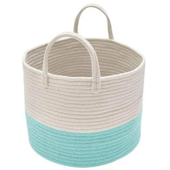 Storage Baskets Cotton Rope Basket Woven Baby Laundry Basket Sofa Throws Pillows Towels Toys or Nursery Cotton Rope Organizer La 
Storage Baskets Cotton Rope Basket Woven Baby Laundry Basket Sofa Throws Pillows Towels Toys or Nursery Cotton Rope Organizer La
