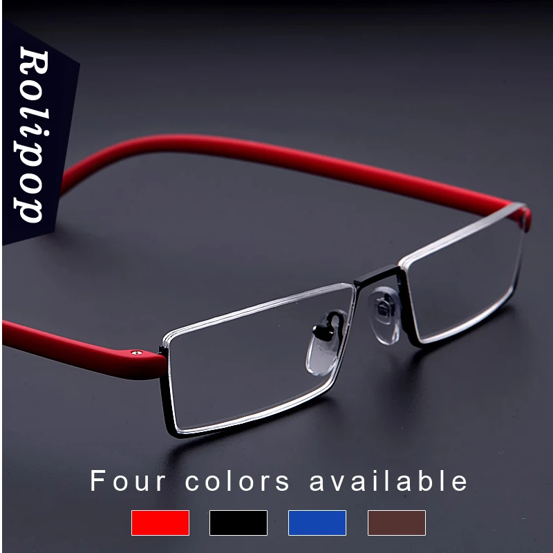 TR90 Wo Для мужчин s с плоскими стеклами и половинной рамкой для чтения очки Металл