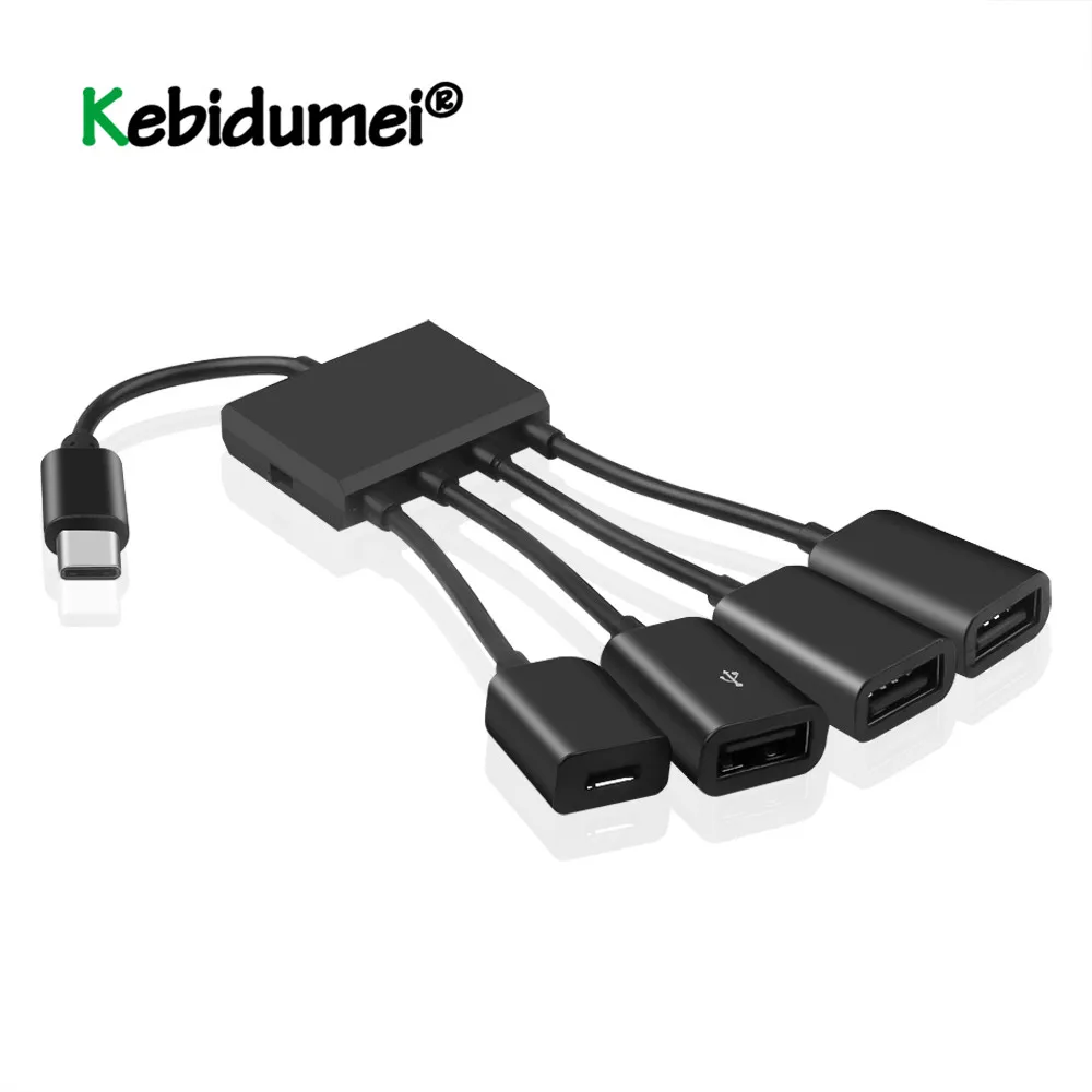 OTG 3/4 порта s Type-C 3 1 концентратор питания кабель разъем адаптер типа C на USB 2 0 Micro |