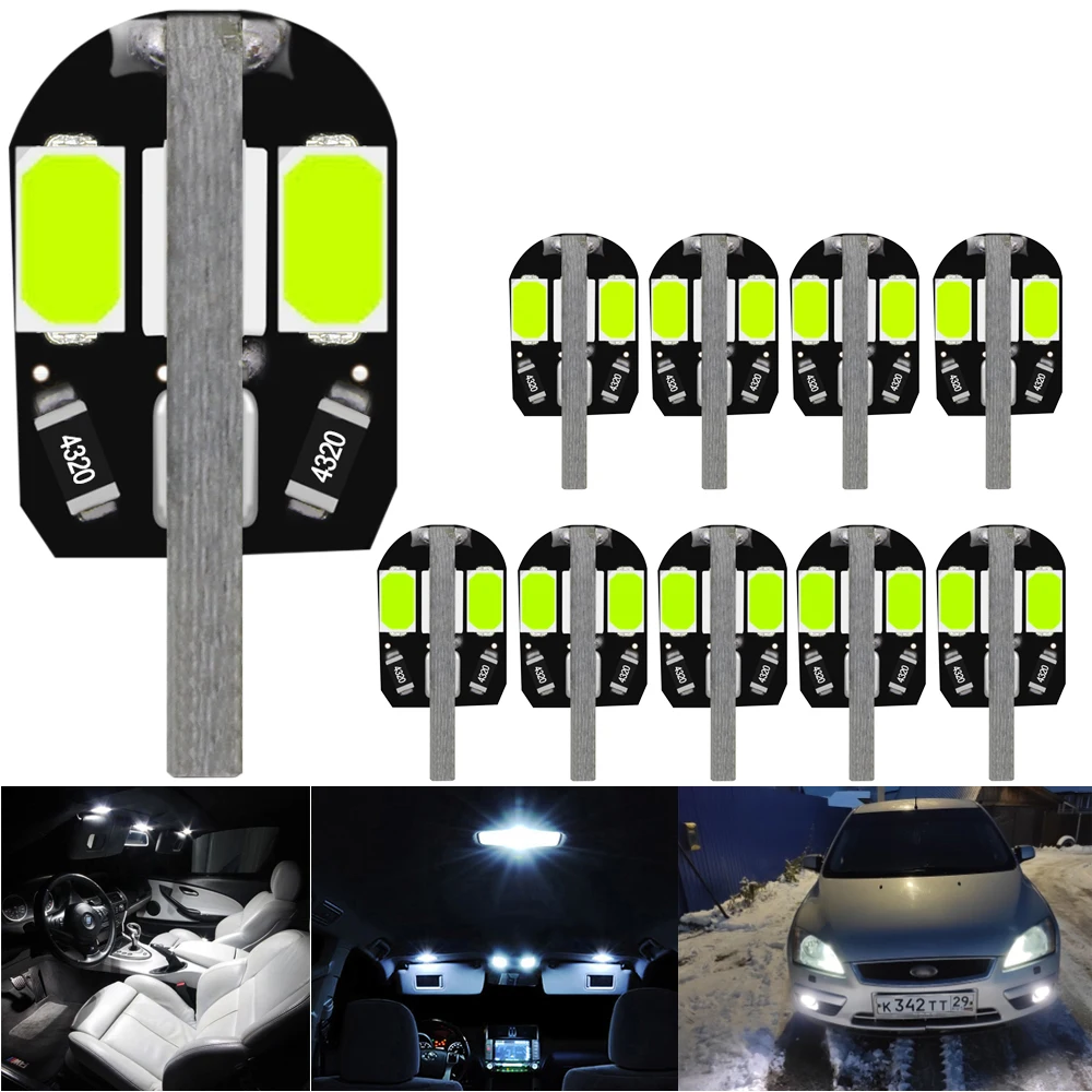 2 10 шт. W5W T10 LED Автомобильный габаритный фонарь для Ford Fiesta Focus 3 Mondeo mk2 mk3 mk4 Fusion Kuga 194 168