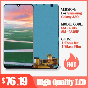 SUPER AMOLED 6.4'' LCD Display for SAMSUNG GALAXY A30 A305/DS A305F A305FD A305A Touch Screen Digitizer Assembly+Free tools
SUPER AMOLED 6.4'' LCD Display for SAMSUNG GALAXY A30 A305/DS A305F A305FD A305A Touch Screen Digitizer Assembly+Free tools